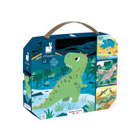 Janod Puzzel &ndash; 4 puzzels Dinosarus (6-9-12-16 stukken)