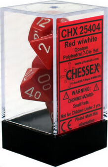 CHX 25404 Chessex Dice Set Opa Poly Red/White 