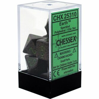 CHX 25310 Chessex Dice Set Spec Poly Earth 
