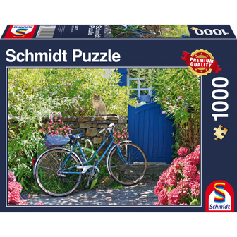 Schmidt Puzzel Fiets in de Tuin