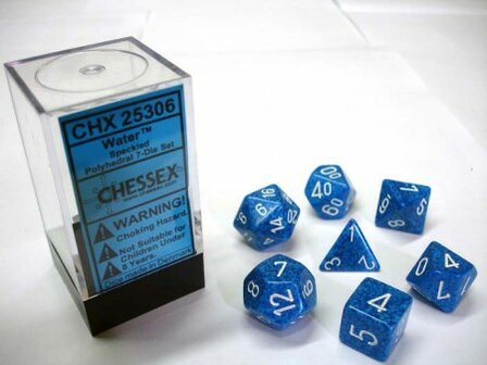 CHX 25306 Chessex Dice Set Water Speckled Polydice 