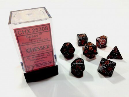 CHX 25308 Chessex Dice Set Space Speckled Polydice 