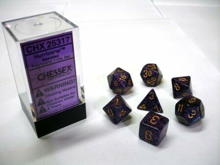 CHX 25317 Chessex Dice Set Hurricane Speckled Polydice 