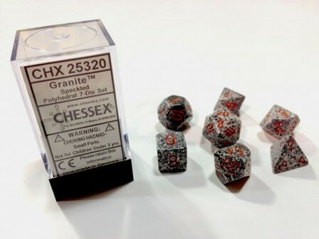 CHX 25320 Chessex Dice Set Granite Speckled Polydice 