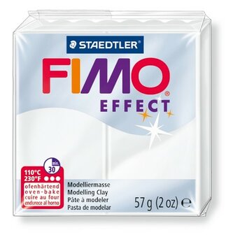 Fimo Effect Boetseerklei Transparant Wit 014