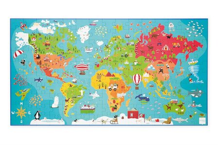 Scratch Puzzel Wereldkaart