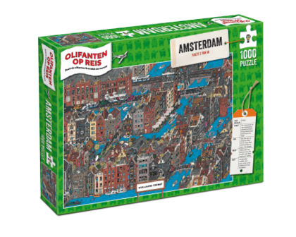 Puzzel Olifanten op Reis - Amsterdam