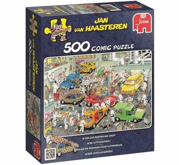 Puzzel Jan van Haasteren - In de Autospuiterij