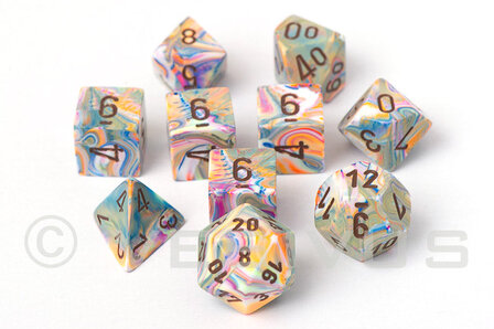 CHX 27441 Chessex Dice Set Festive Vibrant/Brown