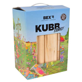 Houten spel Kubb in doos 