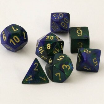 CHX 26436 Chessex Dice Blue-Green/Gold