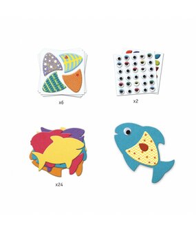 Djeco Cree&euml;ren met Stickers - I Love Fish