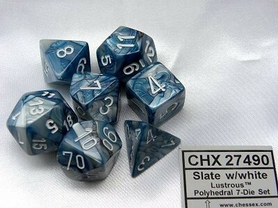 CHX 27490 Lustrous Slate/white Polydice Dobbelsteen Set 