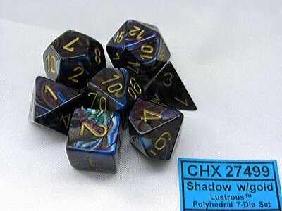 CHX 27499 Lustrous Shadow/gold Polydice Dobbelsteen Set 