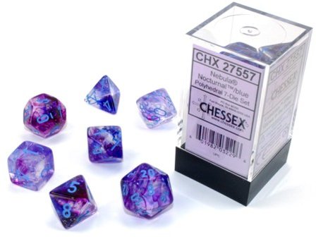 CHX 27557 Nebula Nocturnal/blue Luminary Polydice Dobbelsteen Set