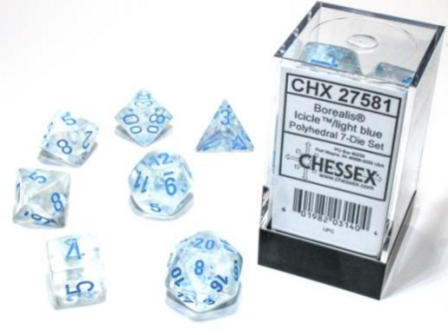 CHX 27581 Borealis Polyhedral Icicle/light blue Luminary Dobbelsteen Set