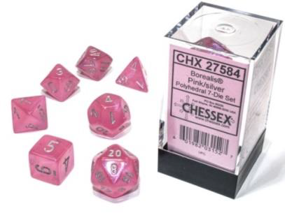 CHX 27584 Borealis Polyhedral Pink/silver Luminary Dobbelsteen Set