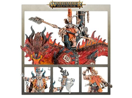 Warhammer Age of Sigmar Auric Runefather on Magmadroth