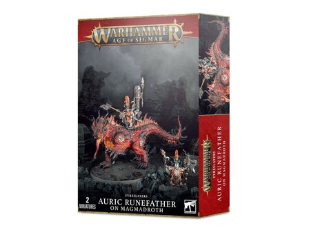 Warhammer Age of Sigmar Auric Runefather on Magmadroth