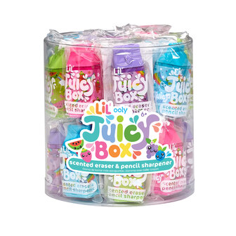 Ooly &ndash; Lil&rsquo; Juicy Box Scented Erasers + Sharpeners Paars