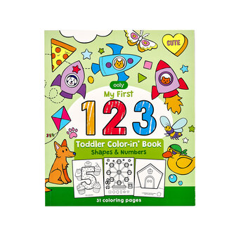 Ooly &ndash; Toddler Color-In&rsquo; Book &ndash; 123 Shapes &amp; Numbers