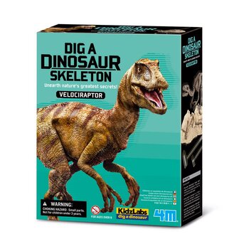 4M Graaf je Dino op - Velociraptor 
