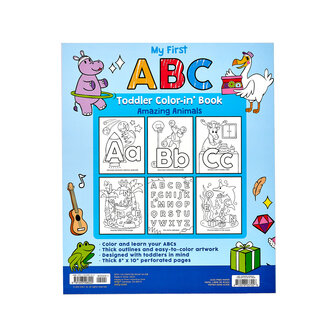 Ooly &ndash; Toddler Color-In&rsquo; Book &ndash; ABC Amazing Animals