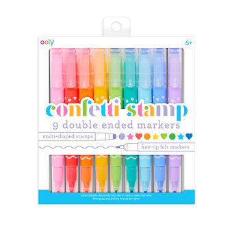 Ooly – Confetti Stamp Double Ended Markers 