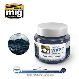 Acrylic Water Deep Oceans Jar 250 ml.