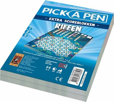 Pick a Pen Riffen Scoreblokken - Dobbelspel Blauw 999 Games