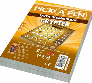Pick a Pen Crypten Scoreblokken - Dobbelspel Geel 999 Games