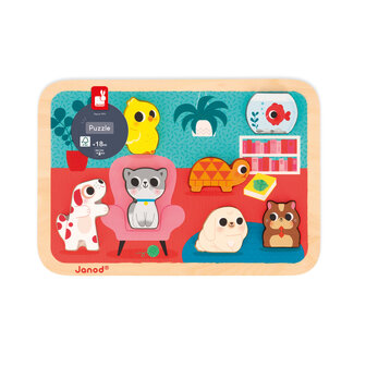 Janod Chunky Puzzel &ndash; Huisdieren