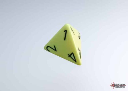 Chx 25462 Opaque Pastel Yellow/black Polydice Dobbelsteen Set (7 stuks)