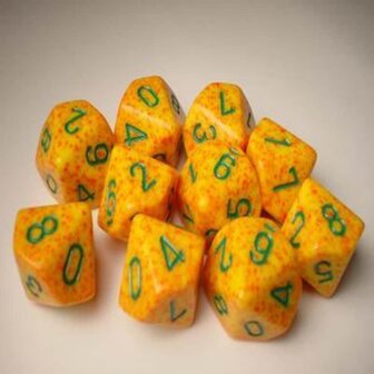 CHX 25112 Lotus Speckled D10 Dobbelsteen Set (10 stuks)