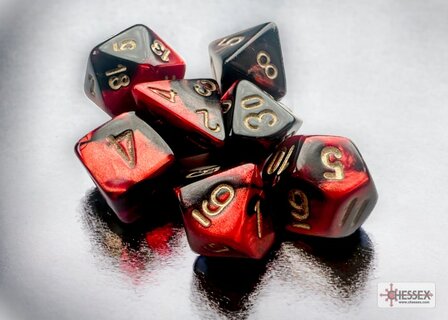 CHx 20633 Gemini Mini-Polyhedral Black-Red/gold Do
