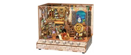 DIY 3D Houten Puzzel met 6 verschillende geluidseffecten, Miniature House Magic Shop