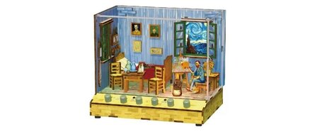 DIY 3D Houten Puzzel met 6 verschillende geluidseffecten, Miniature House Vincent&rsquo;s Bedroom