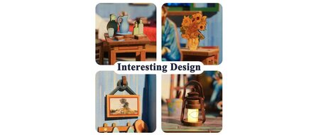 DIY 3D Houten Puzzel met 6 verschillende geluidseffecten, Miniature House Vincent&rsquo;s Bedroom