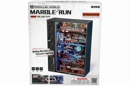 DIY 3D Houten Modelbouwpakket Marble Run, the Last City, 18&times;7,7&times;23,1cm