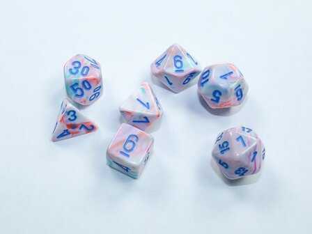 CHX 20544 Festive Mini-hedral Pop Art/blue Dobbelsteen Set (7 stuks)