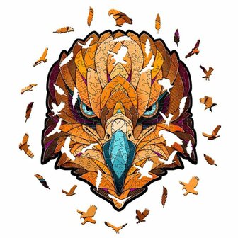 Eco Wood Art (EWA), Houten Legpuzzel Eagle, Size M, 