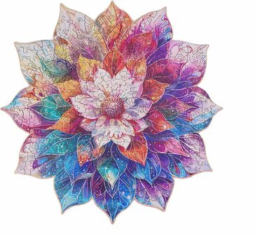 Robotime, Houten Legpuzzel Mystic Mandala Flower