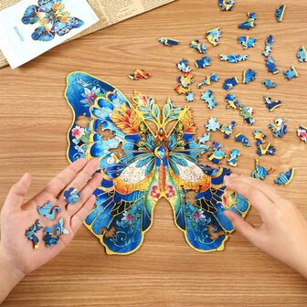 Rowood, Houten Legpuzzel, Vlinder Morpho Helena