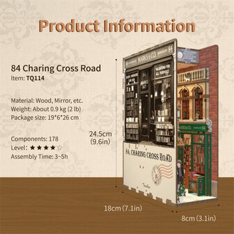DIY Book Nook Boekensteun 84 Charing Cross Road, Tone-Cheer