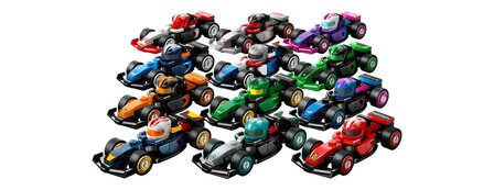 Lego F1&reg; raceauto&#039;s minifigures