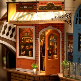 Robotime, DIY Book Nook &amp; Wonderland Boekensteun Romantic Venice