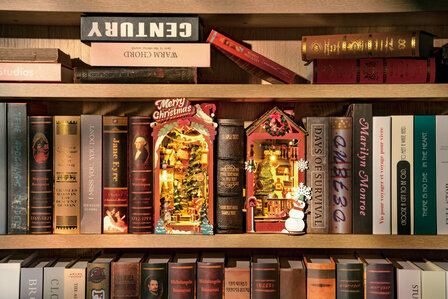Robotime, DIY Book Nook Boekensteun Christmas Indoor Scene