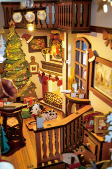 Robotime, DIY Book Nook Boekensteun Christmas Indoor Scene