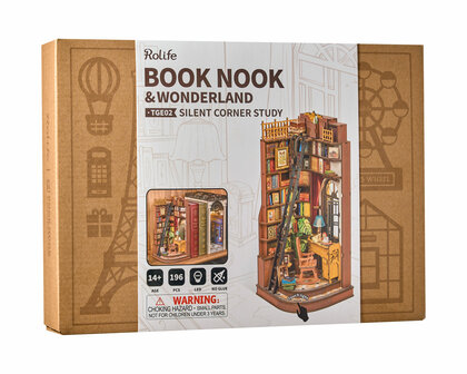 Robotime, DIY Book Nook, Silent Corner Study