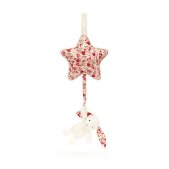 Jellycat Blossom Cream Bunny &#039;Berry&#039; Musical Pull